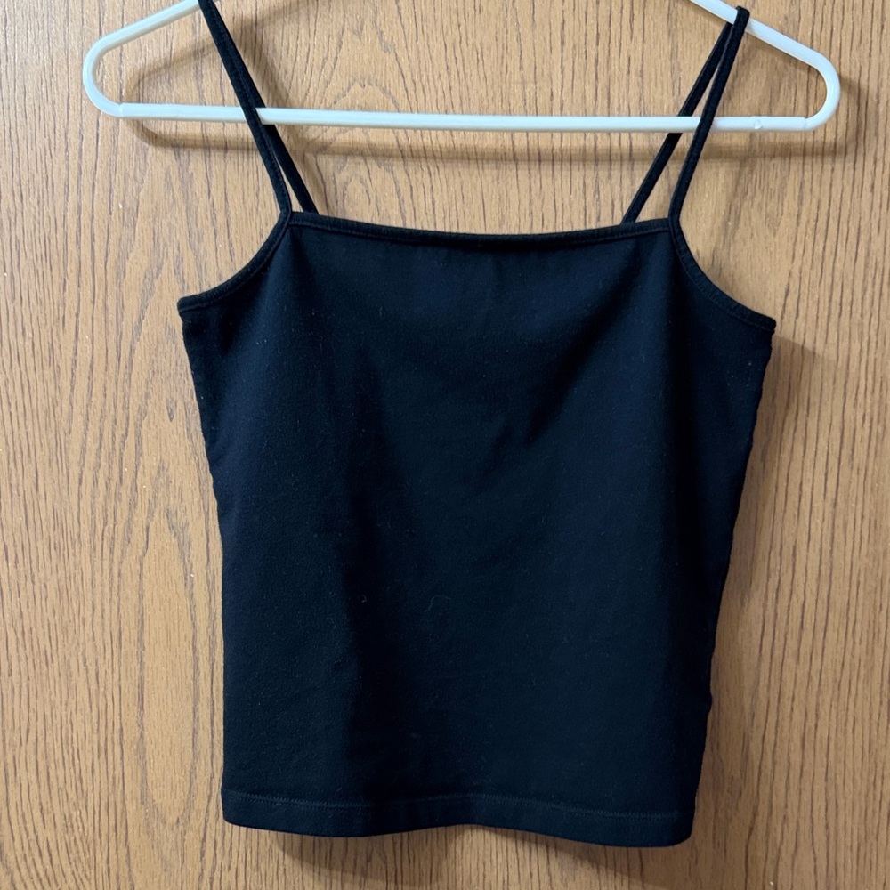 Classic Black Women's Cropped Camisole Top